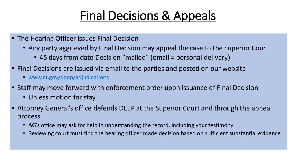 final decisions appeals final decisions appeals