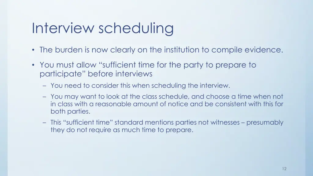 interview scheduling