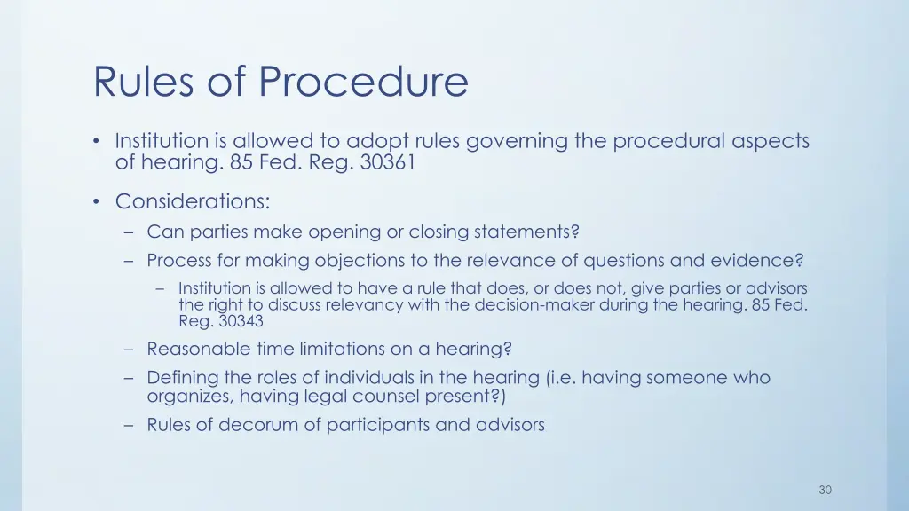 rules of procedure