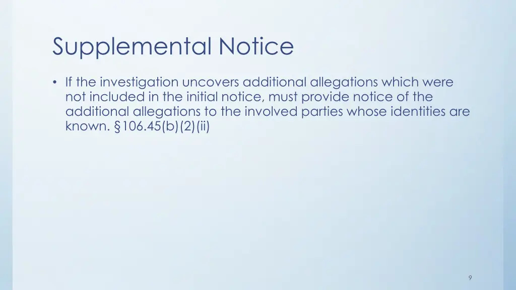 supplemental notice