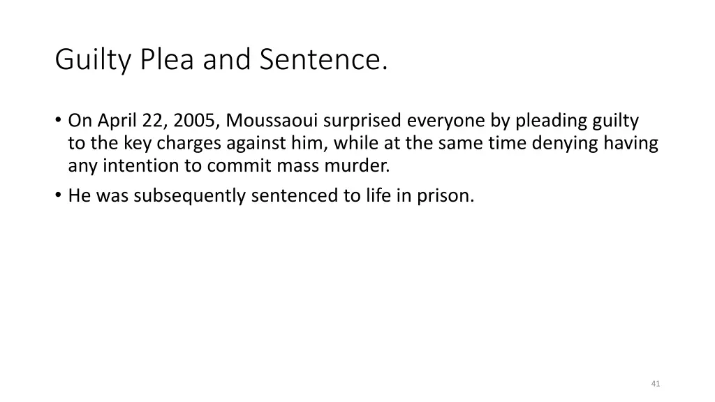 guilty plea and sentence