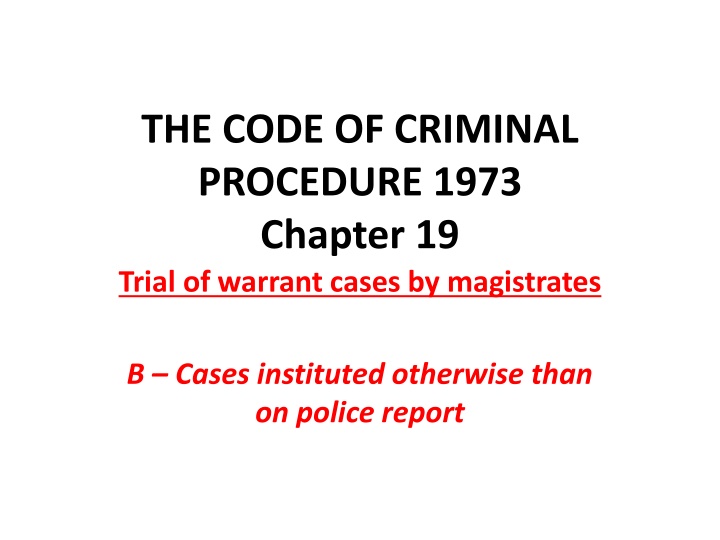 the code of criminal procedure 1973 chapter