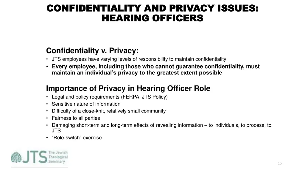 confidentiality and privacy issues 3