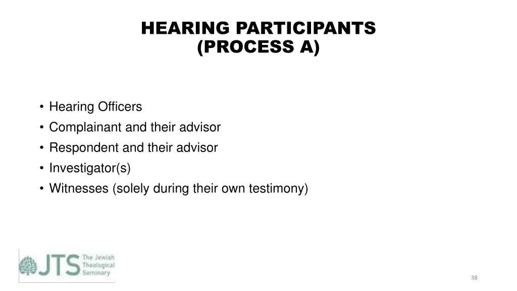 hearing participants process a