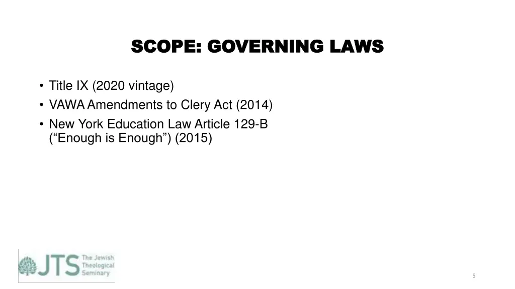 scope governing laws scope governing laws