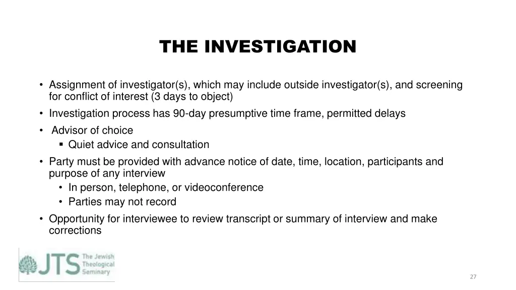 the investigation