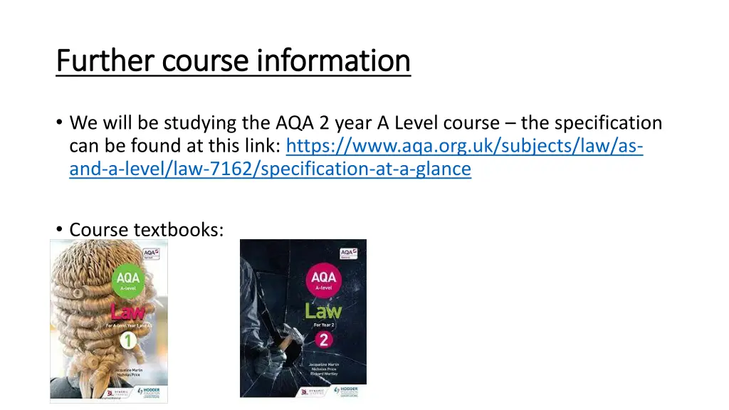 further course information further course