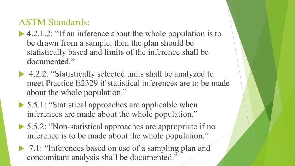 astm standards 4 2 1 2 if an inference about