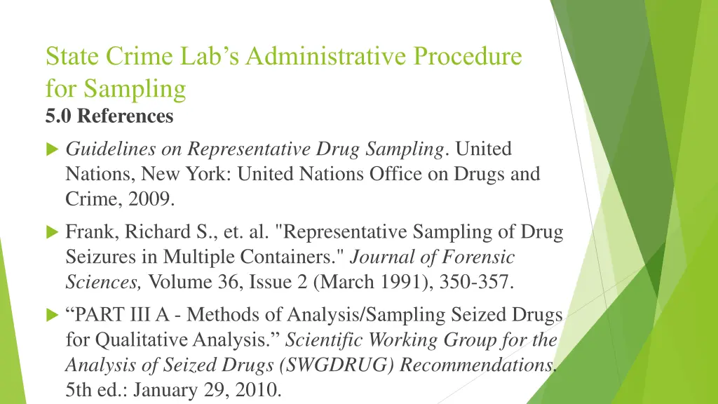 state crime lab s administrative procedure