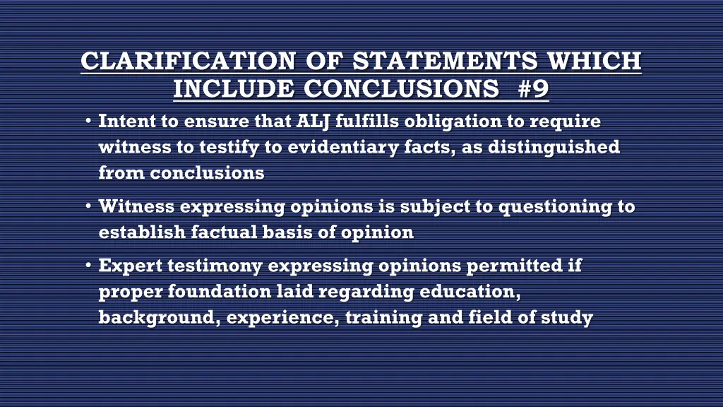 clarification of statements which include