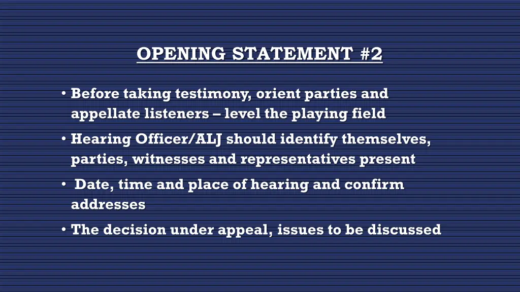 opening statement 2