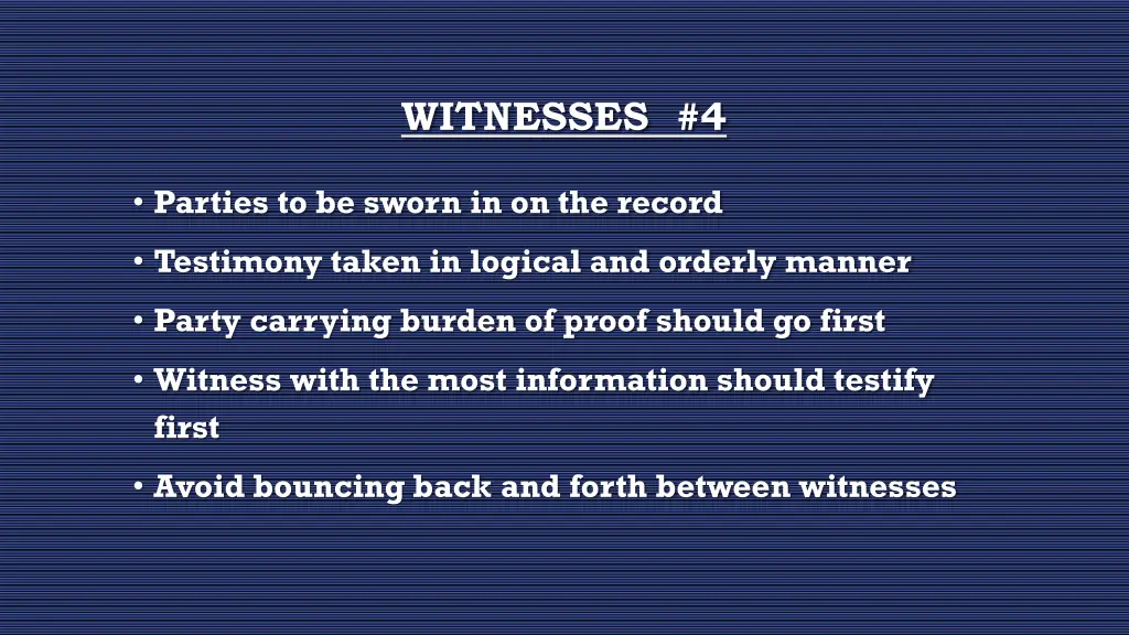 witnesses 4