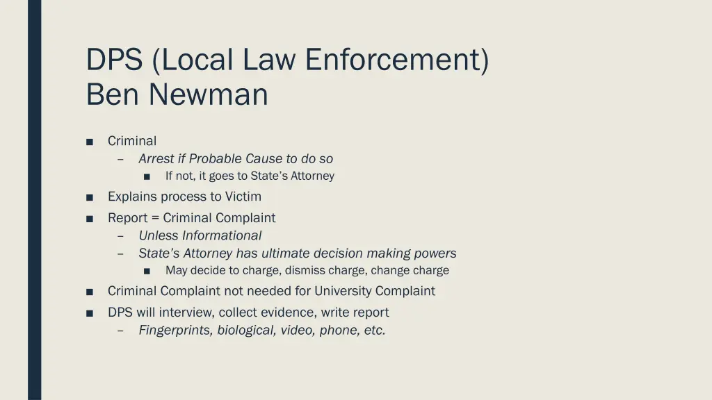 dps local law enforcement ben newman