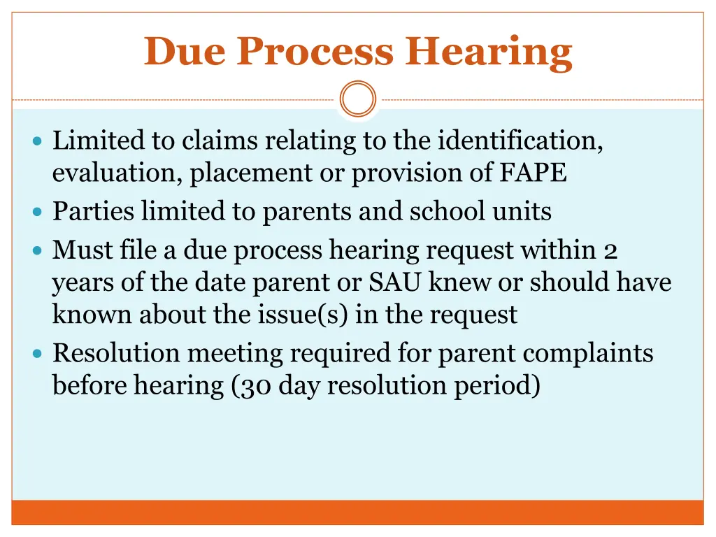 due process hearing