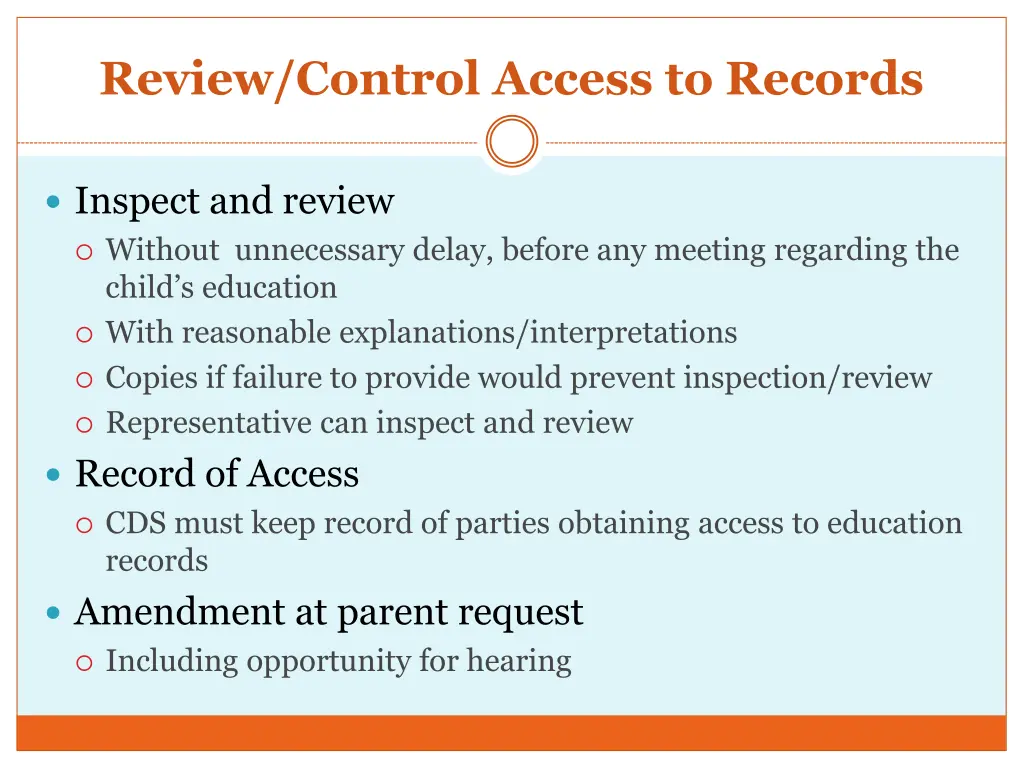 review control access to records