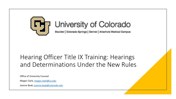 hearing officer title ix training hearings