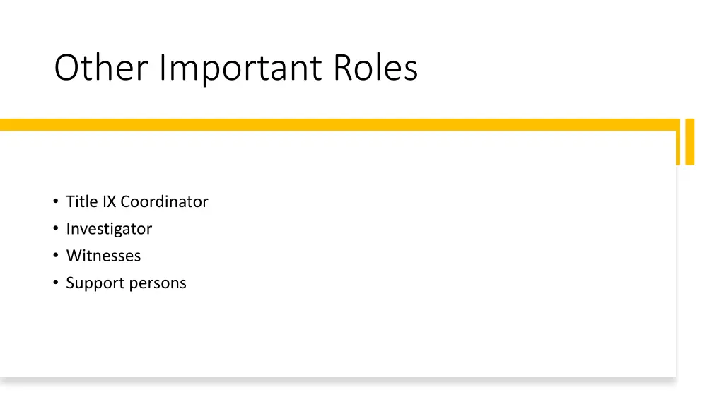 other important roles