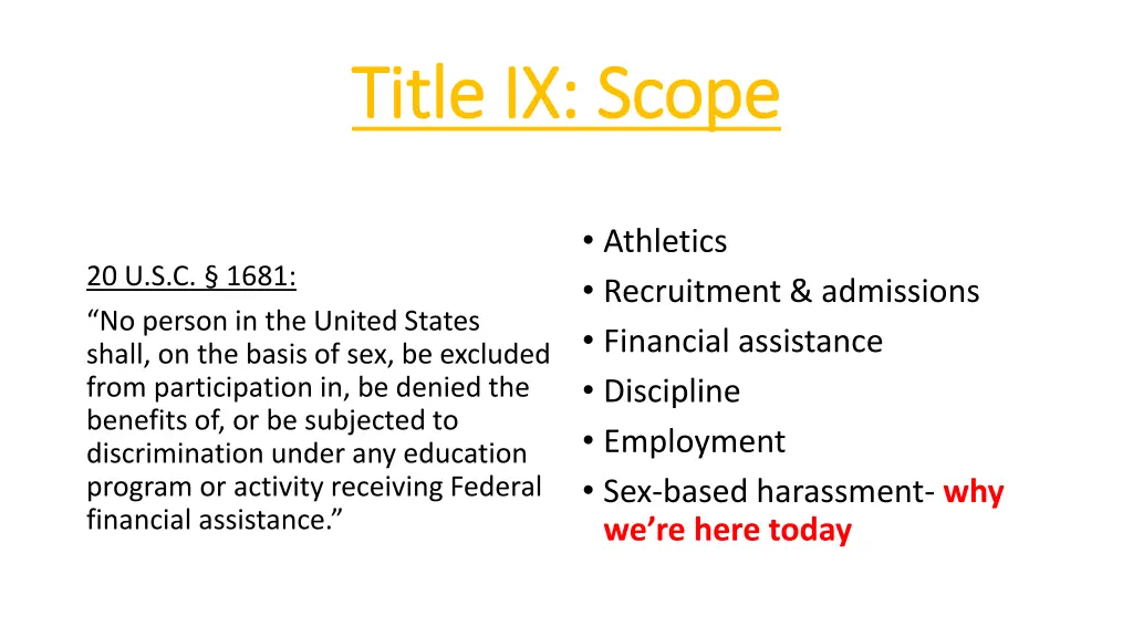 title ix scope title ix scope