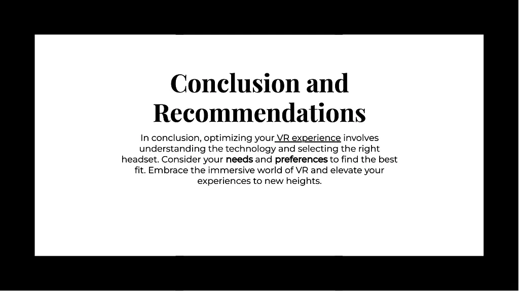 conclusion and recommendations recommendations