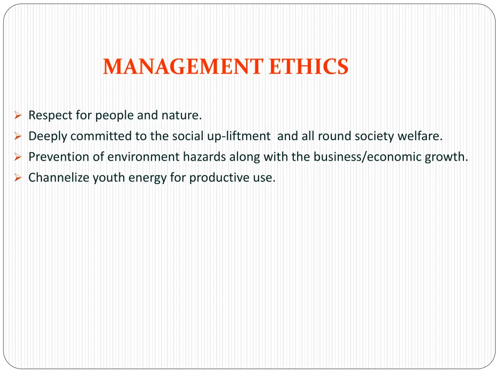 management ethics