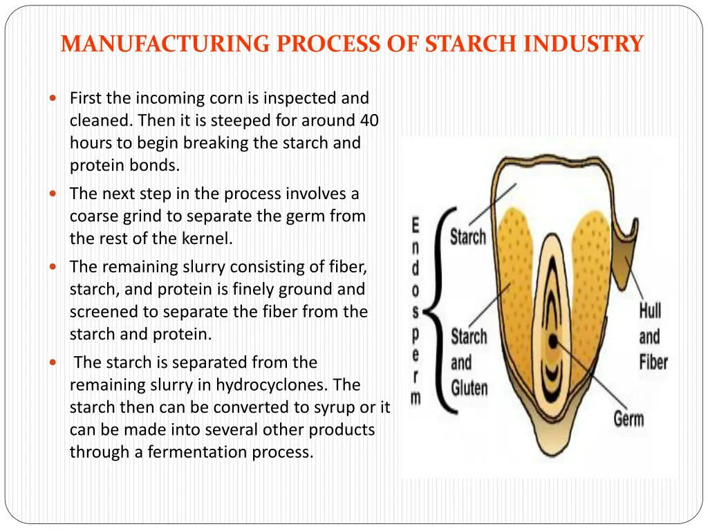 manufacturing process of starch industry 1