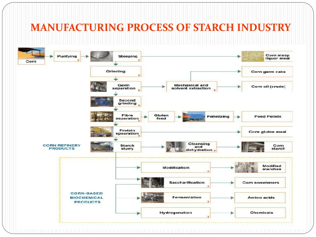 manufacturing process of starch industry