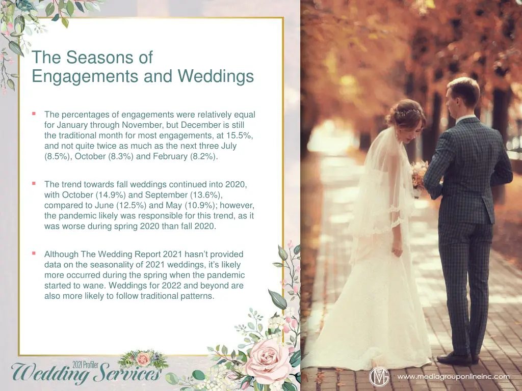 the seasons of engagements and weddings