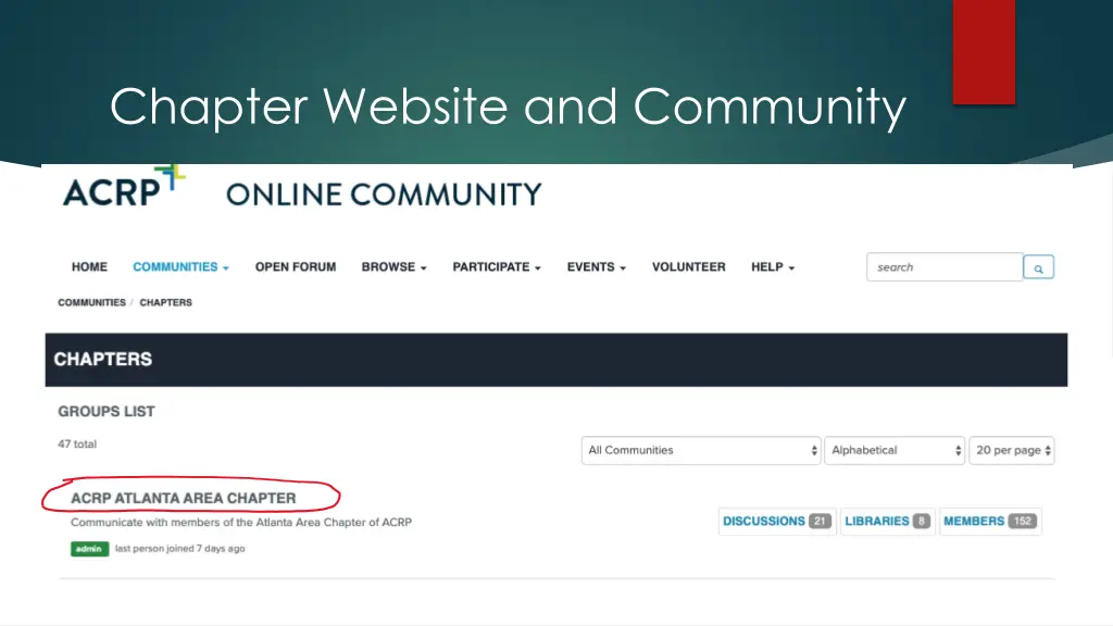 chapter website and community 3