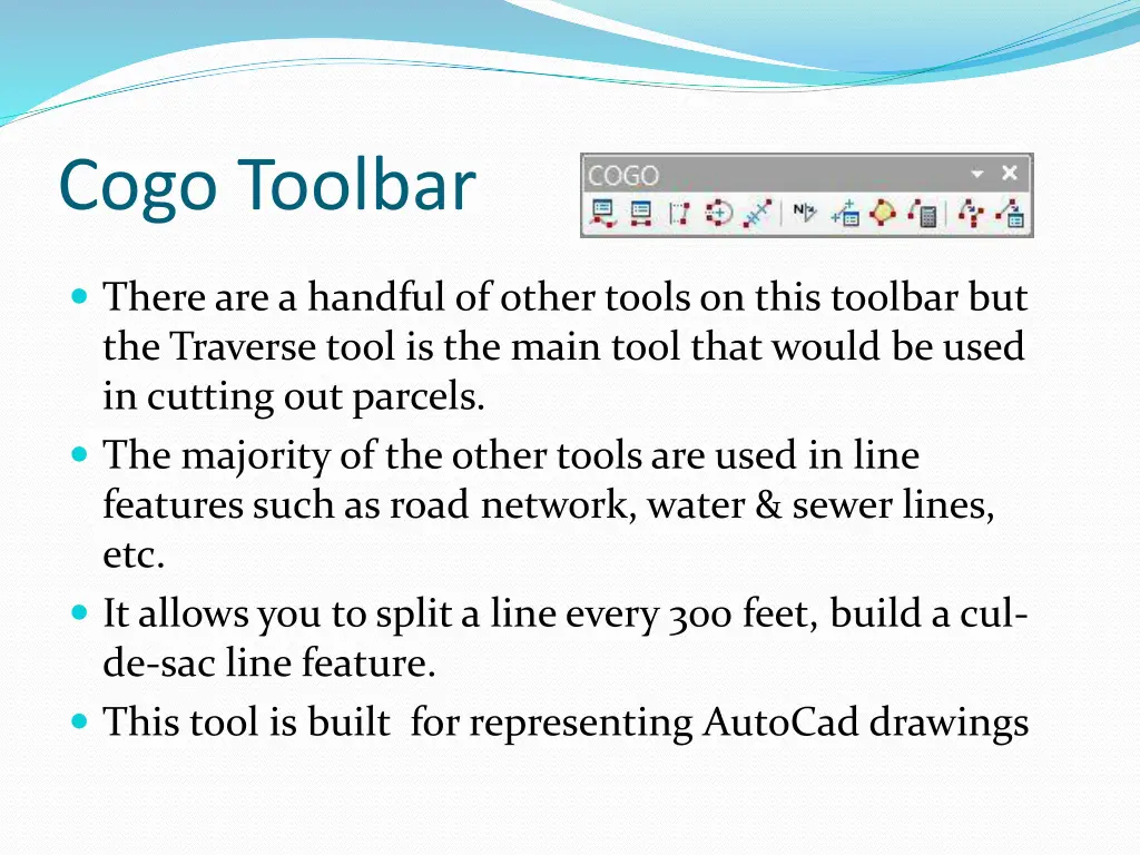 cogo toolbar