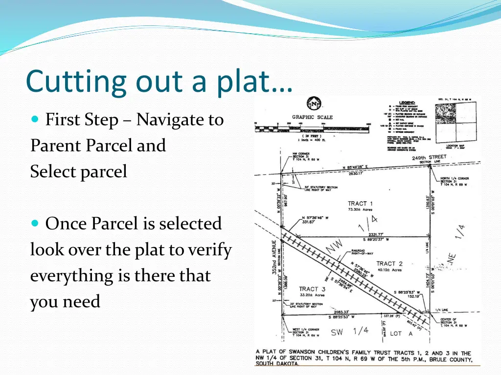 cutting out a plat