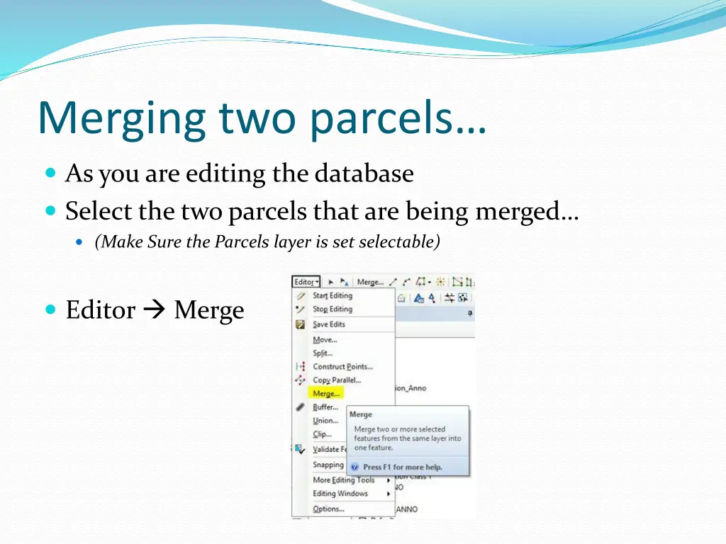 merging two parcels