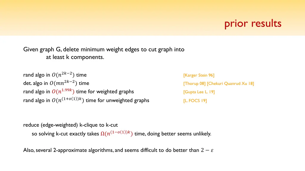 prior results