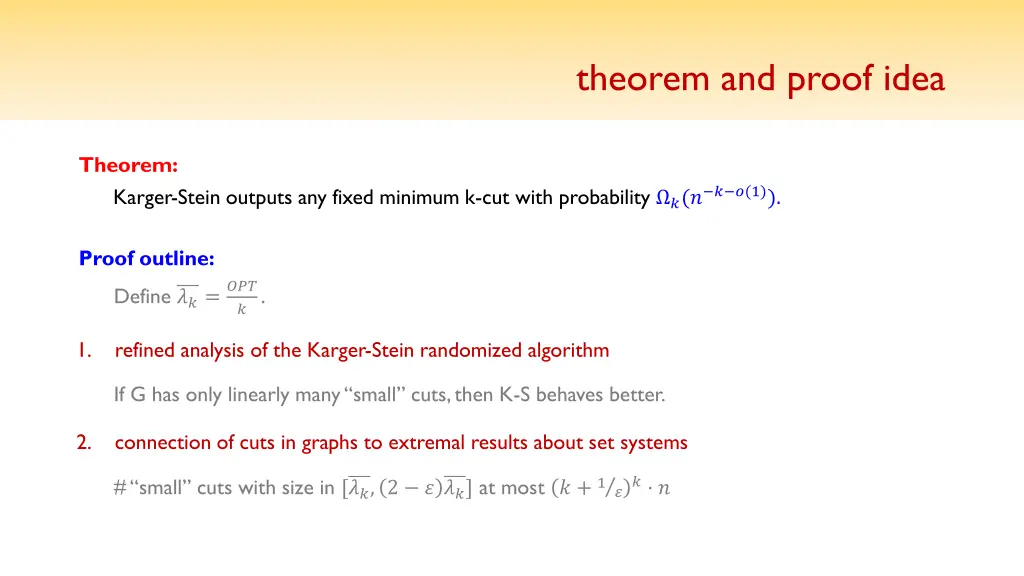 theorem and proof idea