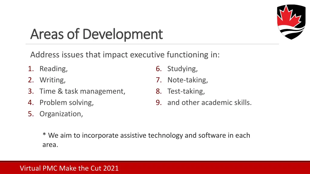 areas of development areas of development