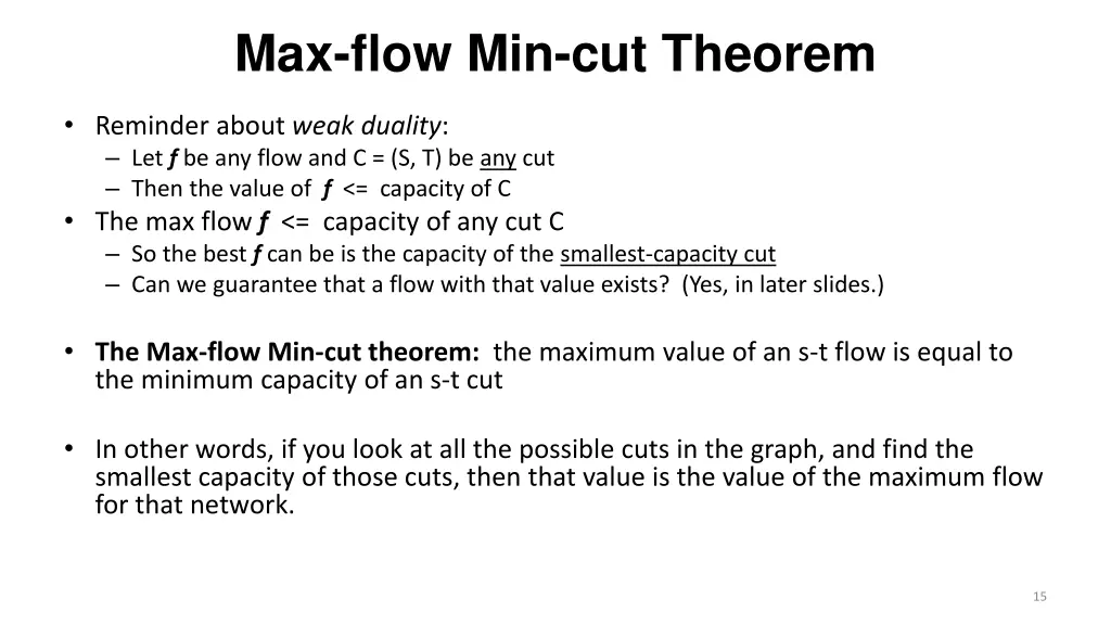 max flow min cut theorem