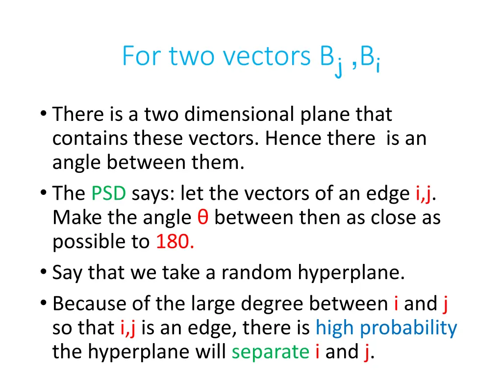 for two vectors b j b i