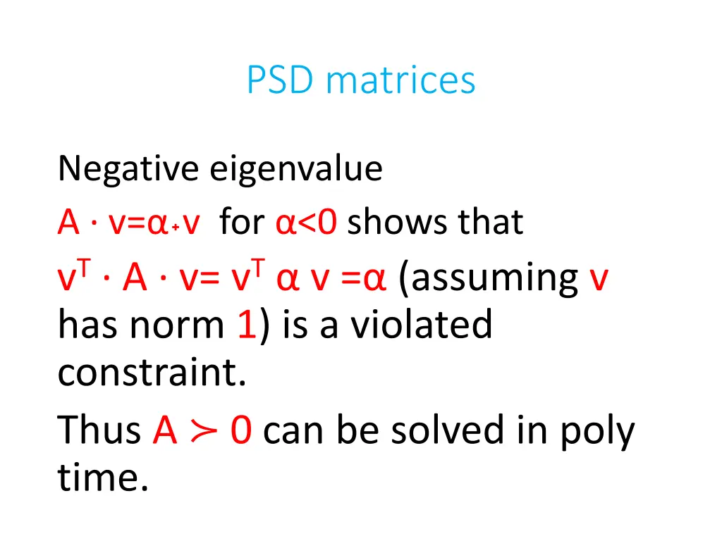 psd matrices 1