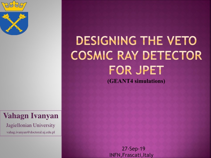 designing the veto cosmic ray detector for jpet