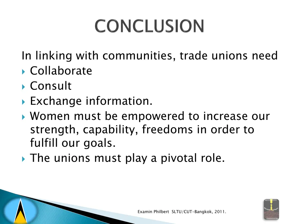 in linking with communities trade unions need