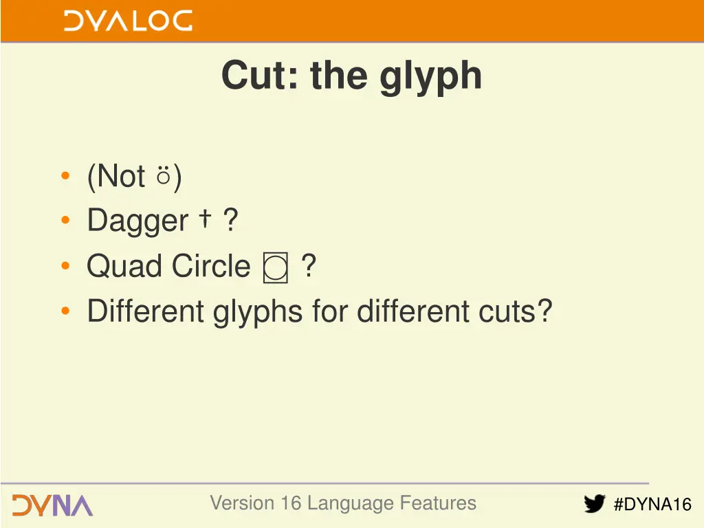 cut the glyph