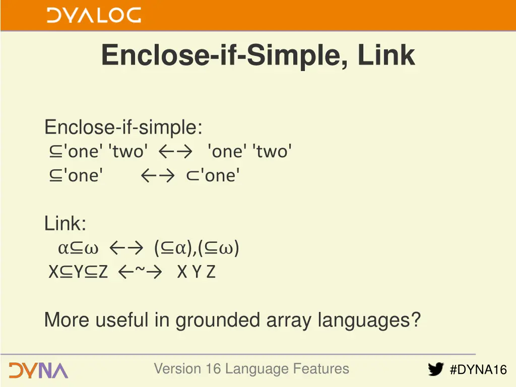 enclose if simple link