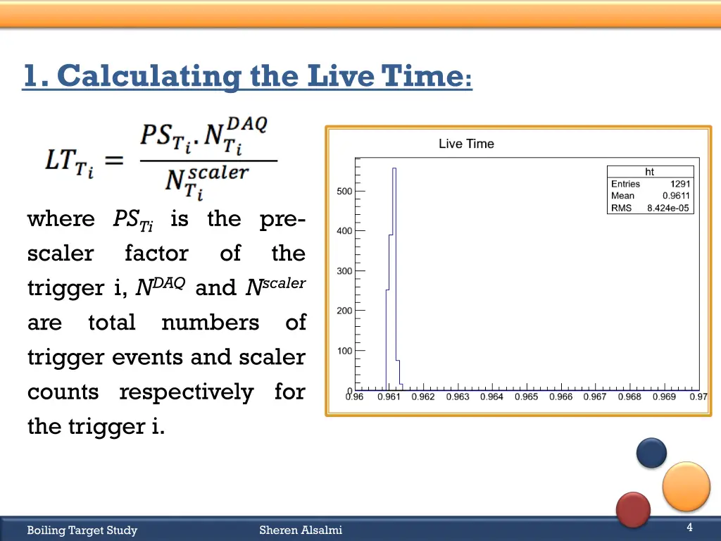 1 calculating the live time