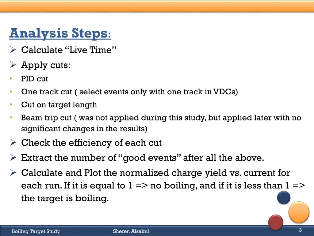 analysis steps