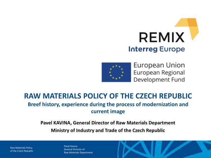 raw materials policy of the czech republic breef