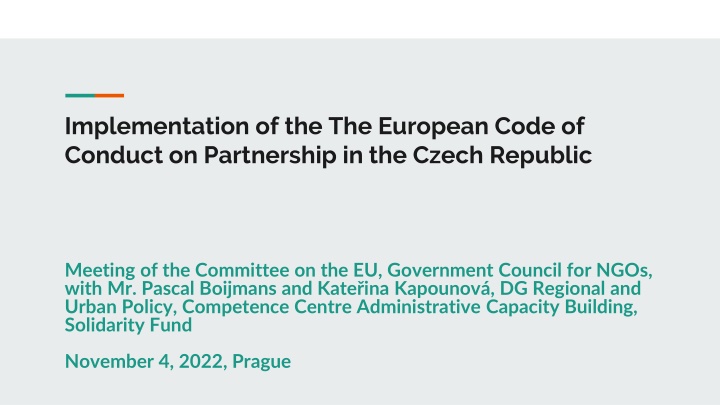 implementation of the the european code