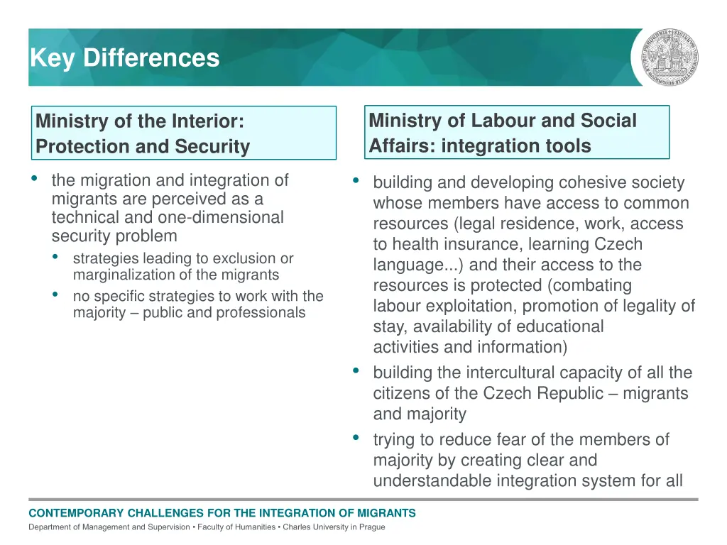 key differences