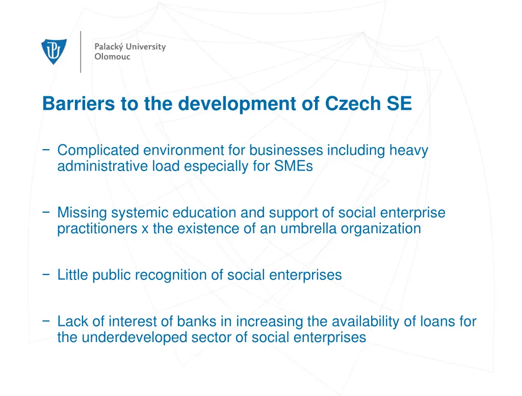 barriers to the development of czech se 1