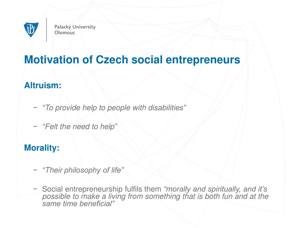 motivation of czech social entrepreneurs