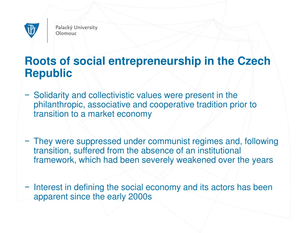 roots of social entrepreneurship in the czech