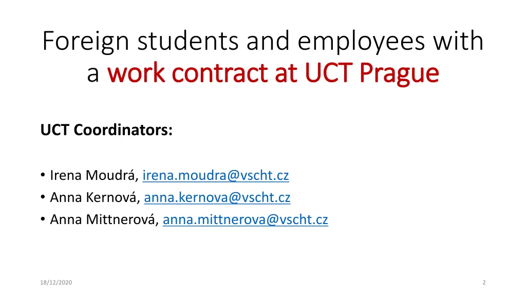 foreign students and employees with a work work